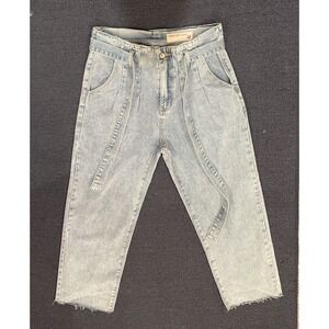 WishList Wide LegJeans Women's Medium (8/10) Denim Belted Blue Med Wash